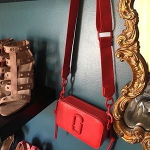 Bright Red Marc Jacobs camera purse